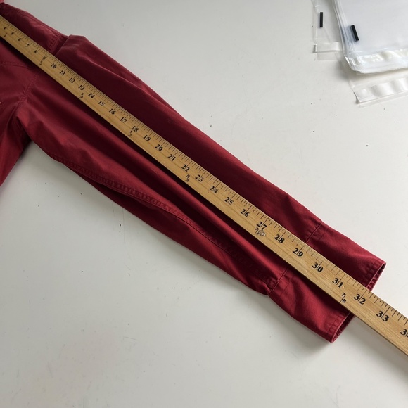 Roper Western Dark Red Double Pocket Long Sleeve Button Up Shirt Mens Medium - Picture 6 of 7